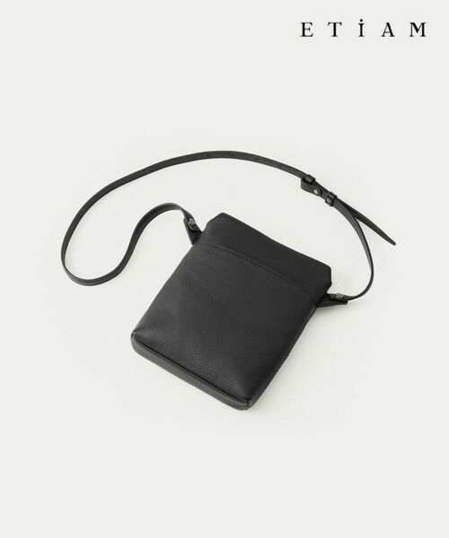 gotairiku / ゴタイリク ショルダーバッグ | 【ETIAM】シュリンク 縦型ショルダーバッグ《Grace》（ブラック系）
