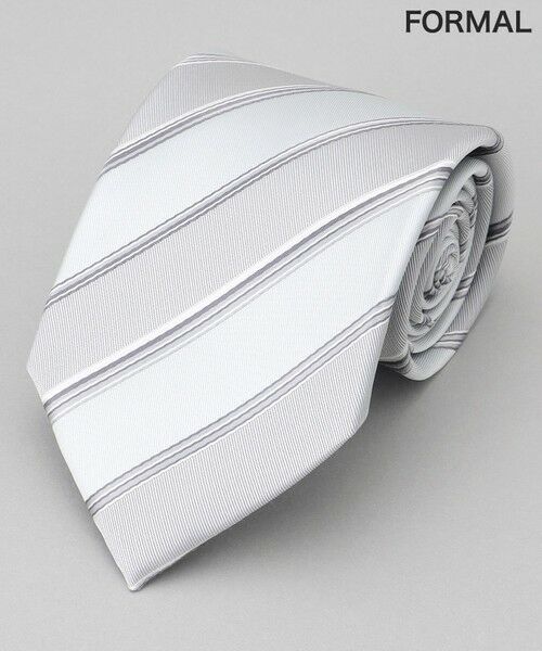 gotairiku / ゴタイリク ネクタイ | 【WEAR BLACK】フォーマル用_ストライプ ネクタイ（アイボリー系1）