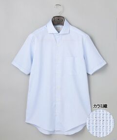 gotairiku / ゴタイリク シャツ・ブラウス | 春夏向け/カラミ織【形態安定】SUMMERPREMIUMPLEATS_セミワイドカラー 半袖ドレスシャツ(26年限定モデル)