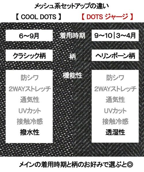 gotairiku / ゴタイリク その他パンツ | 秋の快適7機能【サラッと蒸れにくい/伸びてシワになりにくい】DOTジャージセットアップパンツ_ヘリンボーン柄 | 詳細12