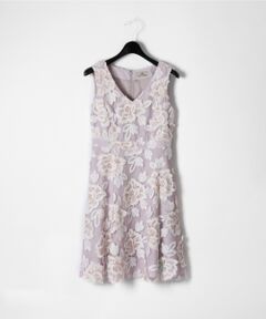 GRACE CONTINENTAL / グレースコンチネンタル ドレス | 配色ローズレースワンピース