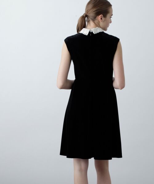 GRACE CONTINENTAL / グレースコンチネンタル ドレス | 刺繍衿ベロアワンピース | 詳細12