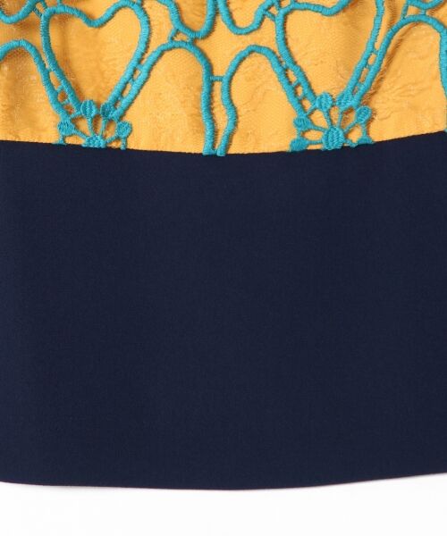 GRACE CONTINENTAL / グレースコンチネンタル ドレス | ビッグフラワー刺繍配色ワンピース | 詳細8