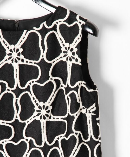 GRACE CONTINENTAL / グレースコンチネンタル ドレス | ビッグフラワー刺繍配色ワンピース | 詳細11