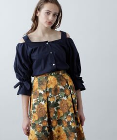 GRACE CONTINENTAL / グレースコンチネンタル シャツ・ブラウス | オフショルリボンブラウス