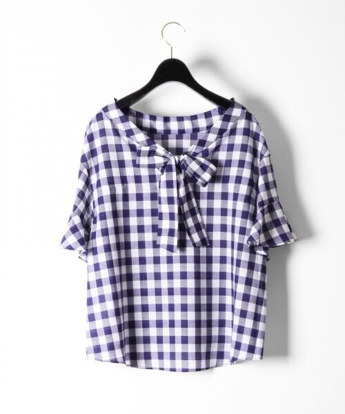 GRACE CONTINENTAL / グレースコンチネンタル Tシャツ | ギンガムフレアートップ | 詳細5