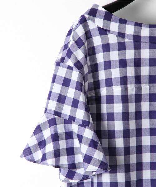 GRACE CONTINENTAL / グレースコンチネンタル Tシャツ | ギンガムフレアートップ | 詳細1