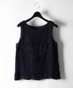 GRACE CONTINENTAL / グレースコンチネンタル Tシャツ | テープ刺繍ノースリーブ