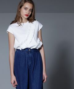 GRACE CONTINENTAL / グレースコンチネンタル Tシャツ | フロントフリルノースリーブ