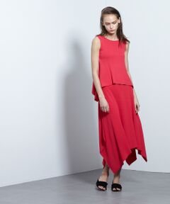 GRACE CONTINENTAL / グレースコンチネンタル ミニ・ひざ丈スカート | イレギュラーヘムリブスカート