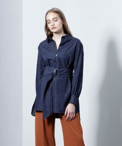 GRACE CONTINENTAL / グレースコンチネンタル シャツ・ブラウス | デニムロングシャツトップ