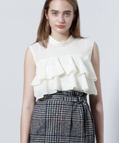 GRACE CONTINENTAL / グレースコンチネンタル Tシャツ | スタンドフリルノースリーブ