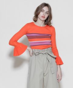 GRACE CONTINENTAL / グレースコンチネンタル ニット・セーター | ボーダーリブニットトップ