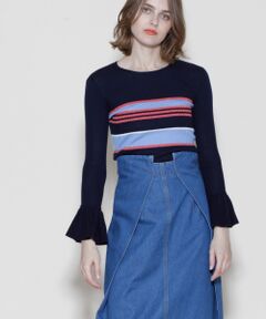 GRACE CONTINENTAL / グレースコンチネンタル ニット・セーター | ボーダーリブニットトップ