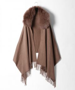 GRACE CONTINENTAL / グレースコンチネンタル マフラー・ショール・スヌード・ストール | FOXファー衿カシミヤストール