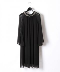 GRACE CONTINENTAL / グレースコンチネンタル ドレス | ビジューカラーシフォンワンピース