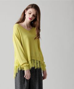 GRACE CONTINENTAL / グレースコンチネンタル ニット・セーター | ヘムレースニットトップ