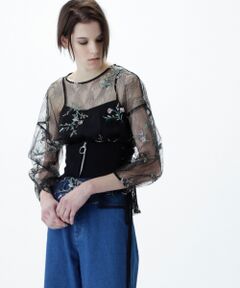 GRACE CONTINENTAL / グレースコンチネンタル その他トップス | フラワーチュール刺繍トップ