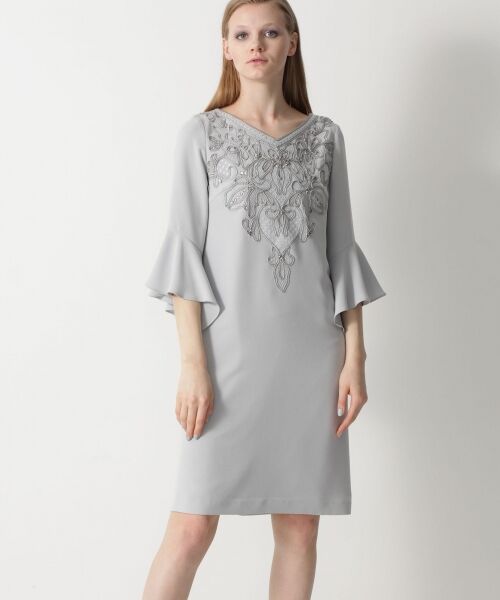 セール フレア袖刺繍ワンピース ドレス Grace Continental グレースコンチネンタル ファッション通販 タカシマヤファッションスクエア