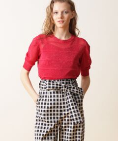 GRACE CONTINENTAL / グレースコンチネンタル ニット・セーター | シアーラメニットトップ