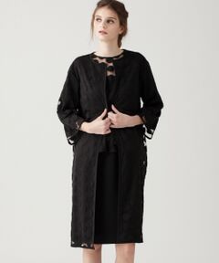 GRACE CONTINENTAL / グレースコンチネンタル その他アウター | ドットチュールノーカラーコート