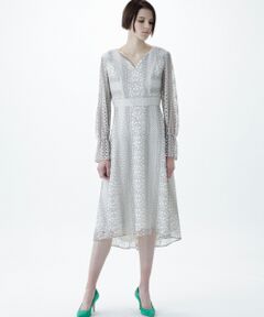 GRACE CONTINENTAL / グレースコンチネンタル ミニ丈・ひざ丈ワンピース | ストライプレース切替ワンピース