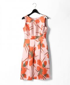 GRACE CONTINENTAL / グレースコンチネンタル ドレス | ビッグフラワージャガードワンピース