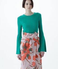 GRACE CONTINENTAL / グレースコンチネンタル ニット・セーター | リブ袖フレアニットトップ