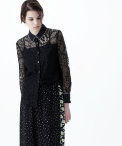 GRACE CONTINENTAL / グレースコンチネンタル シャツ・ブラウス | 花柄レースシャツブラウス