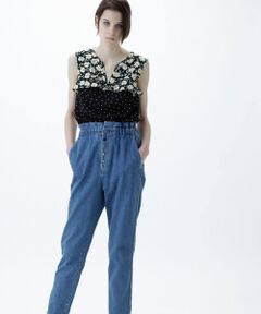 GRACE CONTINENTAL / グレースコンチネンタル カットソー | ドットフラワープリントノースリーブ