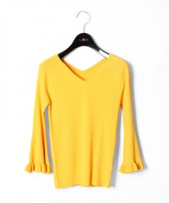 GRACE CONTINENTAL / グレースコンチネンタル ニット・セーター | Vネックフレア袖ニットトップ