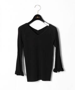 GRACE CONTINENTAL / グレースコンチネンタル ニット・セーター | Vネックフレア袖ニットトップ
