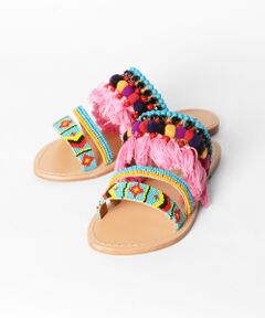 GRACE CONTINENTAL / グレースコンチネンタル サンダル | タッセルフラットサンダル