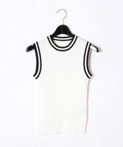 GRACE CONTINENTAL / グレースコンチネンタル ニット・セーター | ラインリブニットノースリーブ