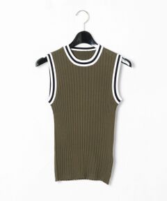 GRACE CONTINENTAL / グレースコンチネンタル ニット・セーター | ラインリブニットノースリーブ
