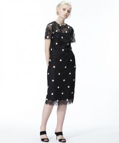 GRACE CONTINENTAL / グレースコンチネンタル ミニ・ひざ丈スカート | ドットタイトスカート