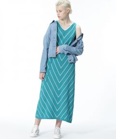 GRACE CONTINENTAL / グレースコンチネンタル ミニ丈・ひざ丈ワンピース | バイアスニットワンピース