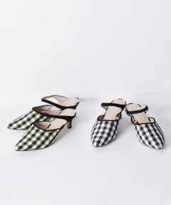 GRACE CONTINENTAL / グレースコンチネンタル パンプス | チェックミュールパンプス