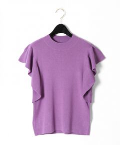 GRACE CONTINENTAL / グレースコンチネンタル ニット・セーター | ハイネックフリルニットノースリーブ