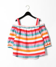 GRACE CONTINENTAL / グレースコンチネンタル シャツ・ブラウス | マルチボーダーリネントップ