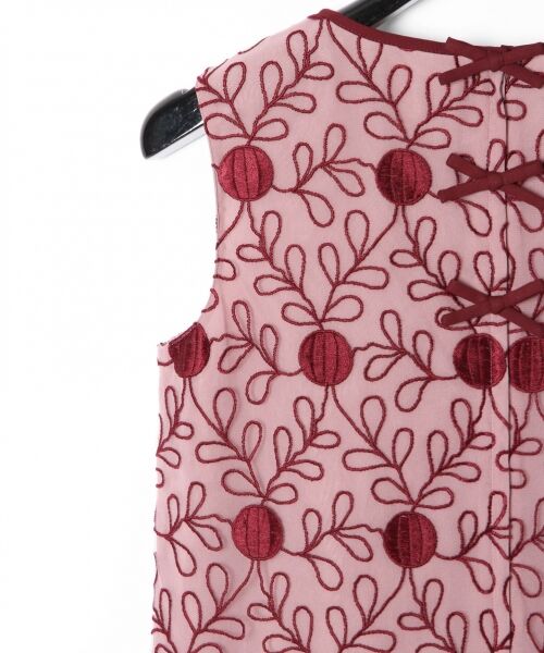 GRACE CONTINENTAL / グレースコンチネンタル ドレス | バイカラーキカ刺繍ワンピース | 詳細4