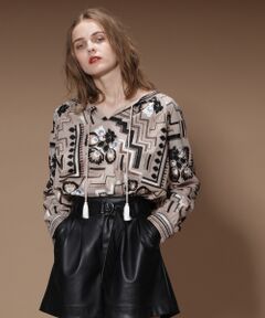 GRACE CONTINENTAL / グレースコンチネンタル トップス | 刺繍カフタントップ