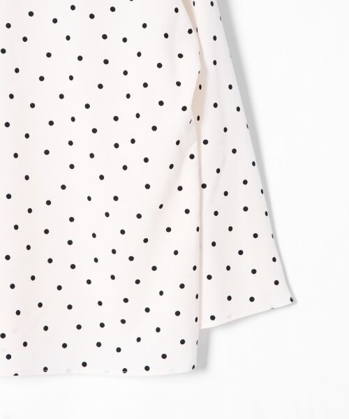 GRACE CONTINENTAL / グレースコンチネンタル Tシャツ | ドットプリントファー衿付トップ | 詳細10