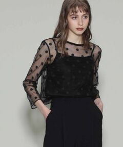 GRACE CONTINENTAL / グレースコンチネンタル トップス | チュールドットトップ