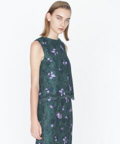 GRACE CONTINENTAL / グレースコンチネンタル トップス | レース小花刺繍ノースリーブ