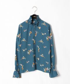 GRACE CONTINENTAL / グレースコンチネンタル トップス | シャーリングプリントブラウス