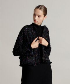 GRACE CONTINENTAL / グレースコンチネンタル ノーカラージャケット | ツイードブルゾンジャケット