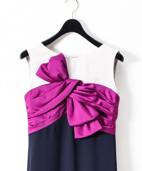 GRACE CONTINENTAL / グレースコンチネンタル ドレス | リボン配色ロングドレス | 詳細4