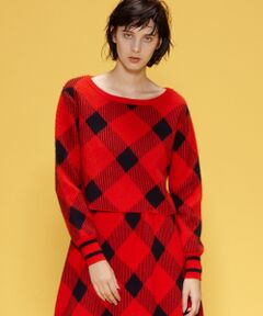 GRACE CONTINENTAL / グレースコンチネンタル ニット・セーター | チェックニットトップ