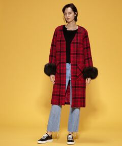 GRACE CONTINENTAL / グレースコンチネンタル その他アウター | チェックツィードコート